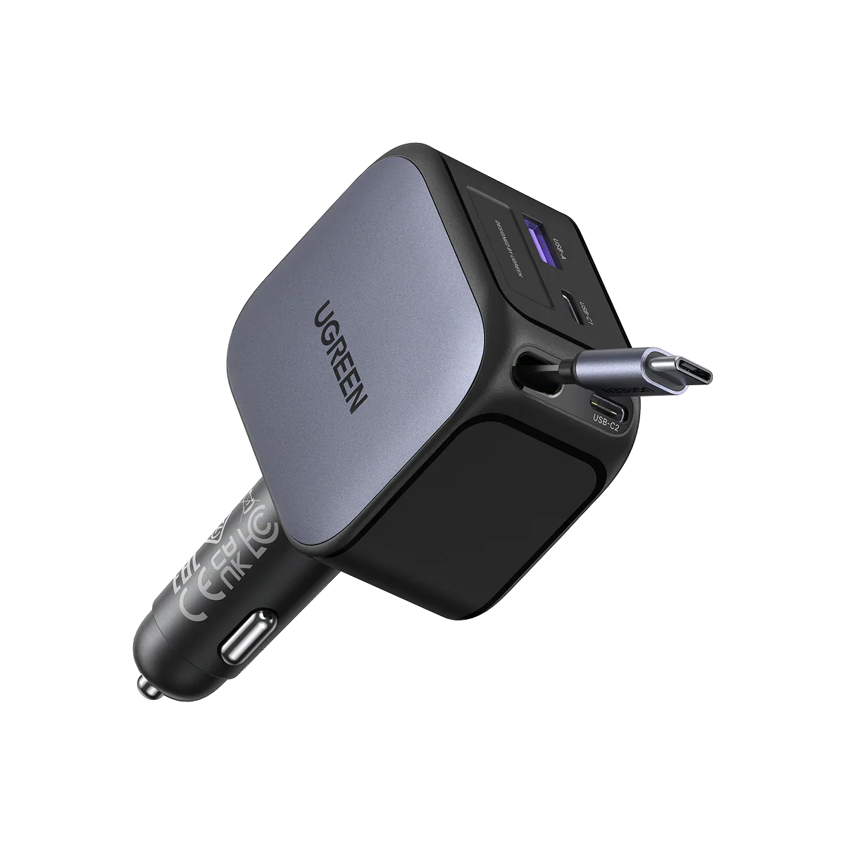 UGREEN Nexode 145W Car Charger USB-C PD 55910 – Ultra Fast Multi-Port Vehicle Charger