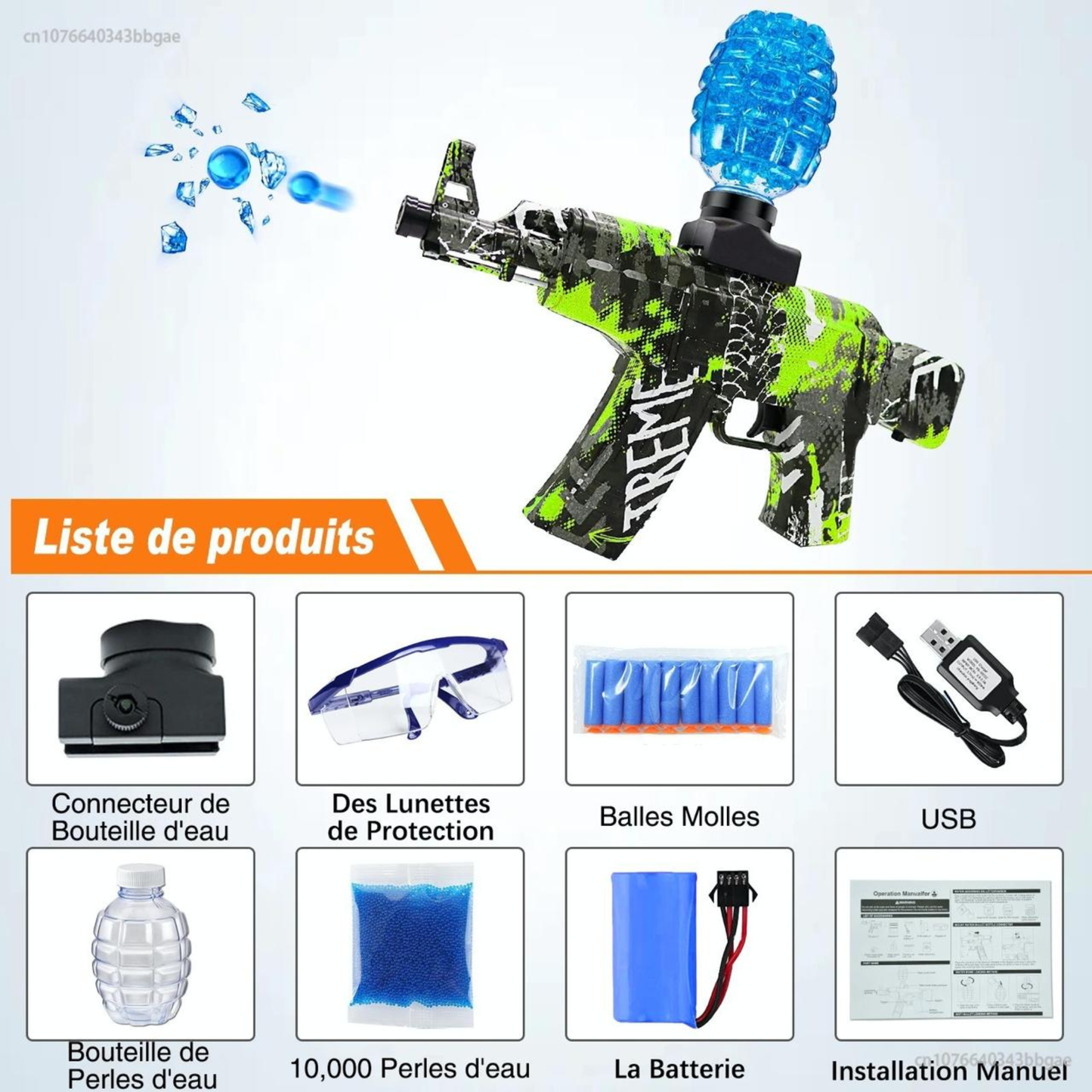 Electric Gel Ball Blaster Gun Toy – Auto Shooting Water Bead Splatter Gun for Kids & Outdoor Play