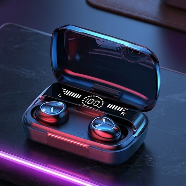 M19 Wireless Bluetooth Earbuds – In-Ear Stereo Headphones with Charging Case & Deep Bass