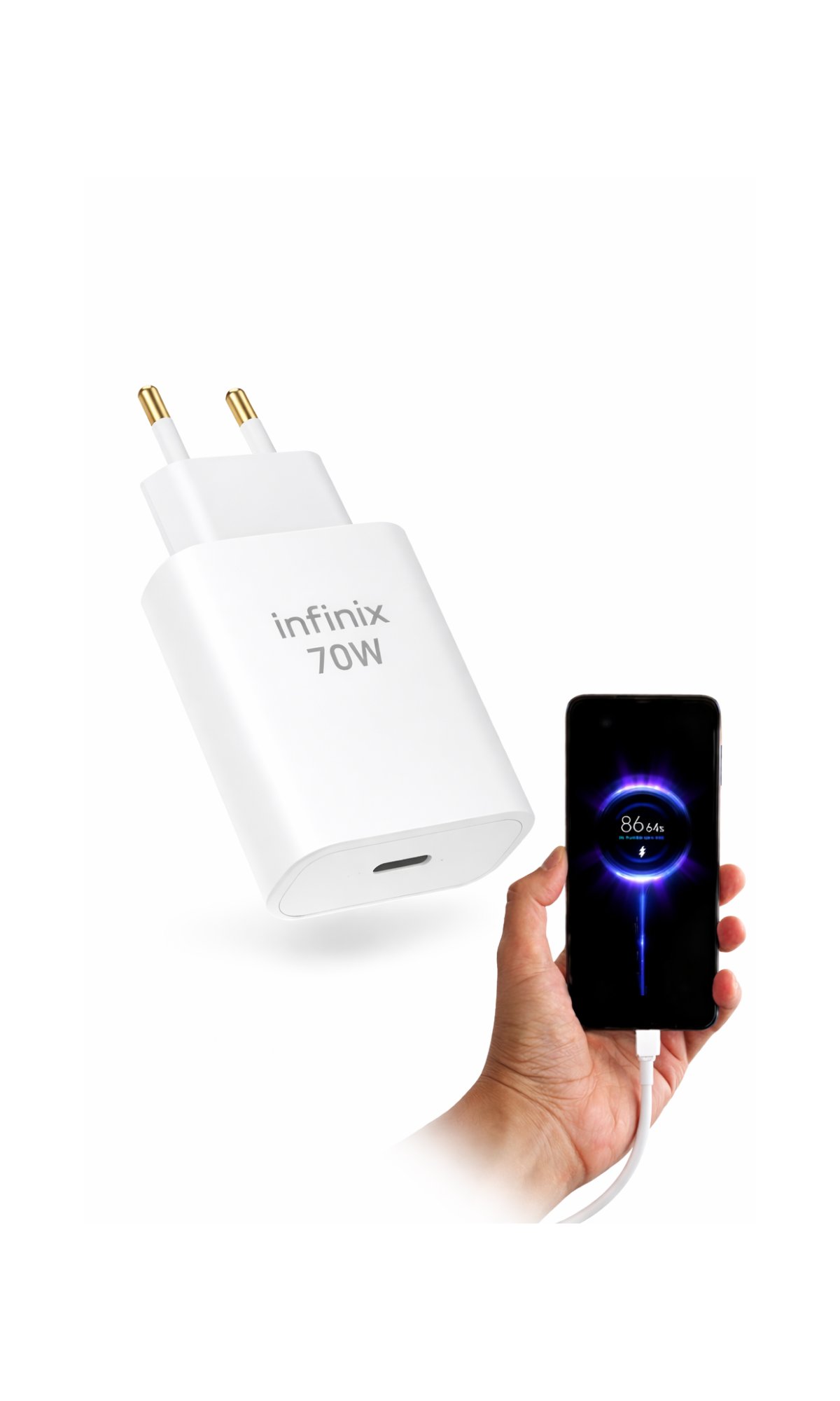 70W Fast Charger Type-C Power Adapter with Cable – Ultra Fast Charging Wall Charger