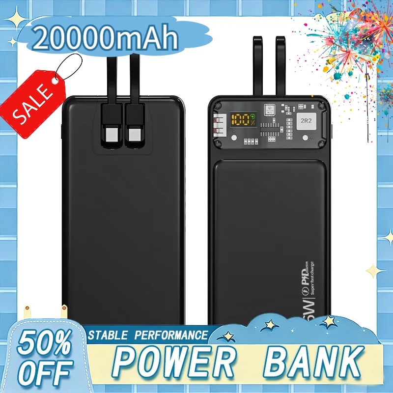 66W Super Fast Charging 20000mAh Power Bank – High-Speed Portable Charger for Phones & Laptops