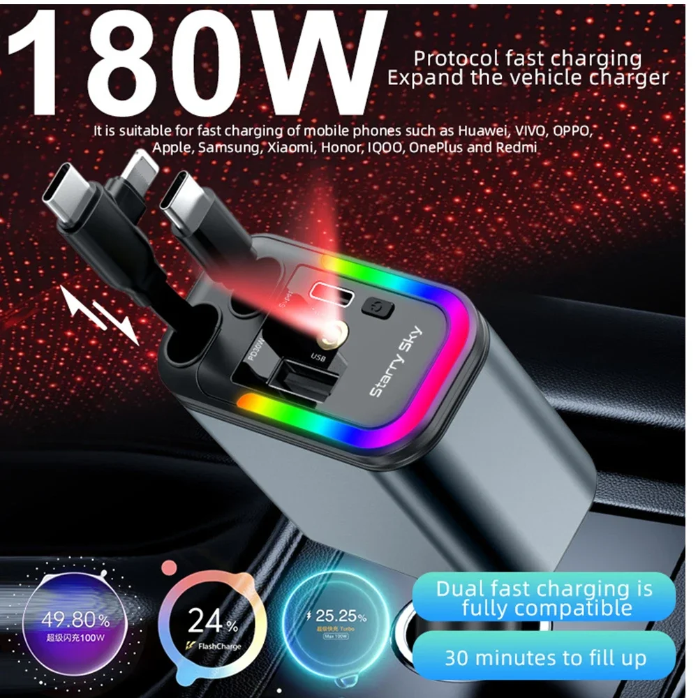 Choetech TC0033 105W Fast Car Charger USB-C + USB-A – Ultra Power Vehicle Charger
