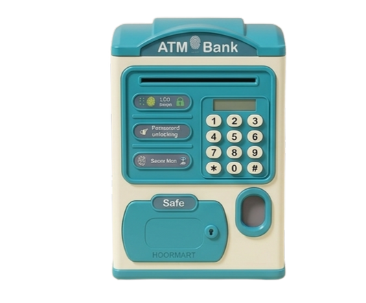 Electronic ATM Piggy Bank for Kids – Password & Fingerprint Money Saving Box