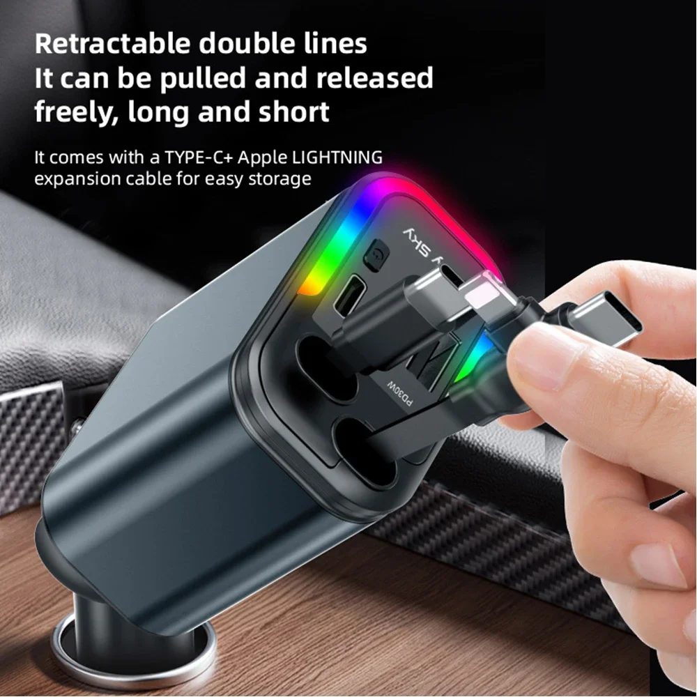 Choetech TC0033 105W Fast Car Charger USB-C + USB-A – Ultra Power Vehicle Charger