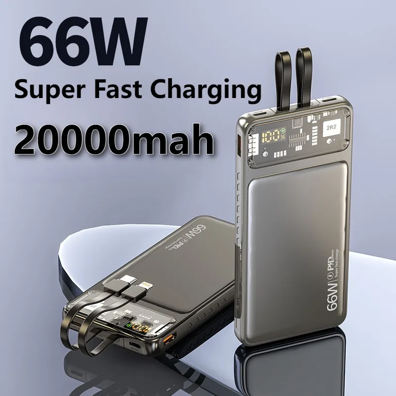 66W Super Fast Charging 20000mAh Power Bank – High-Speed Portable Charger for Phones & Laptops