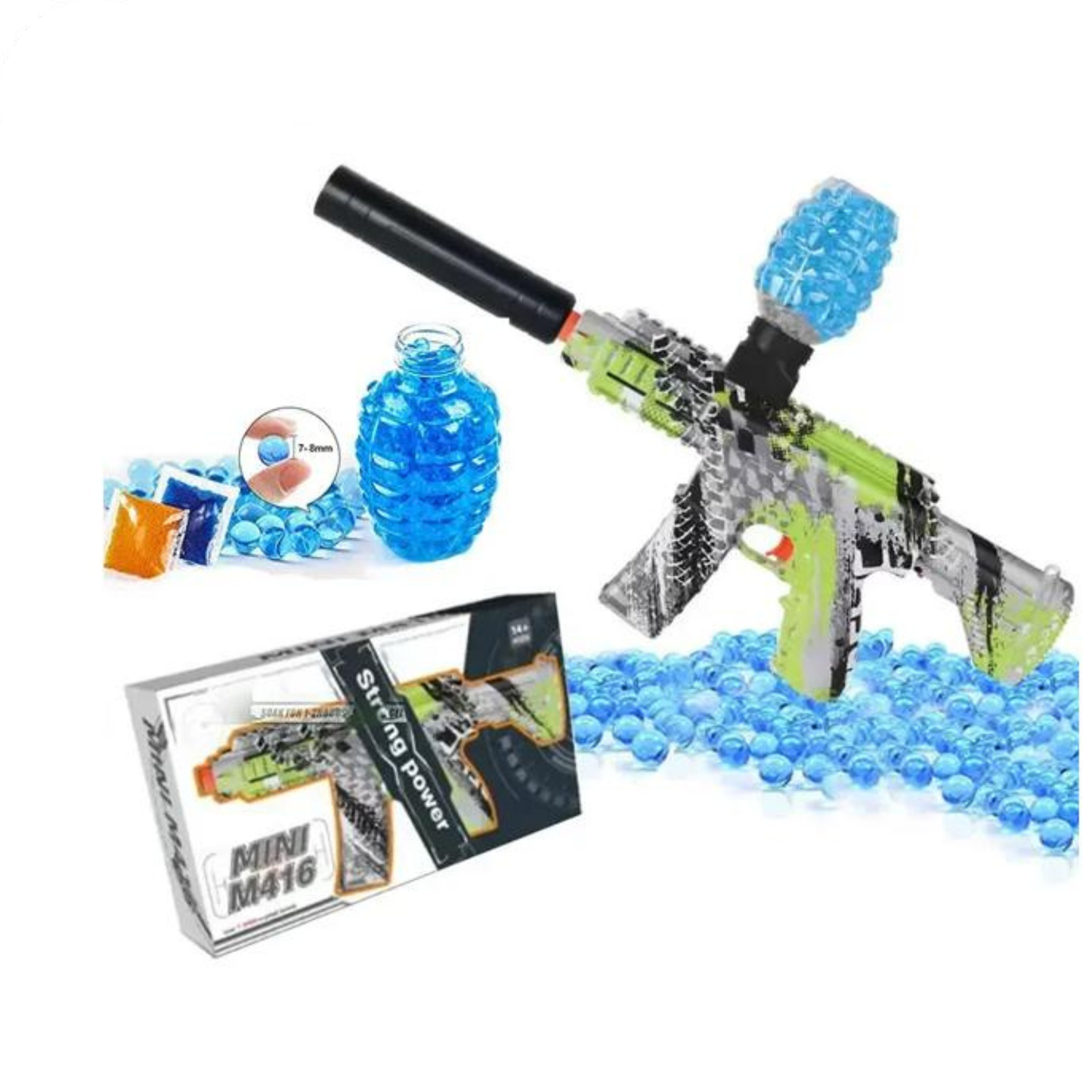 Electric Gel Ball Blaster Gun Toy – Auto Shooting Water Bead Splatter Gun for Kids & Outdoor Play