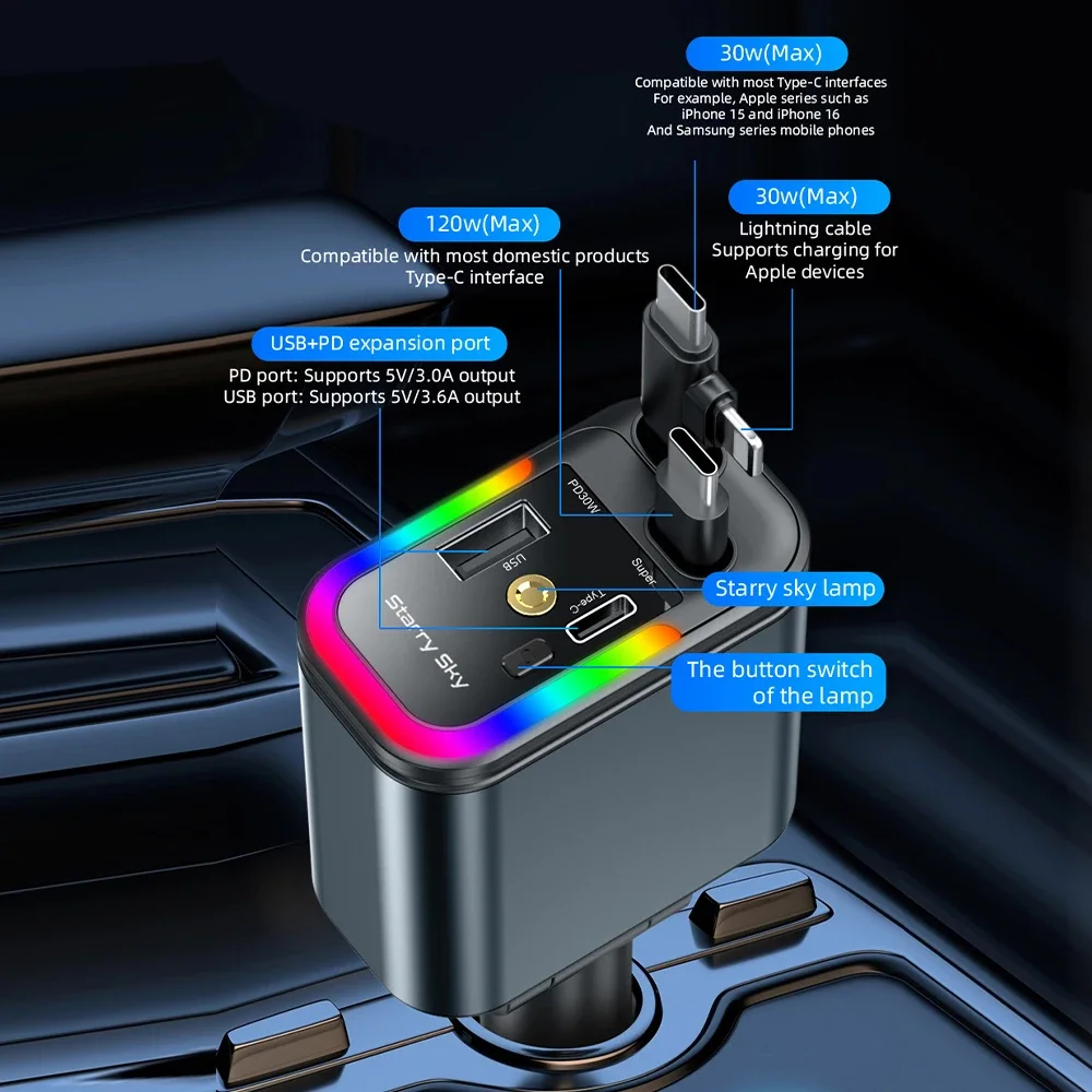 Choetech TC0033 105W Fast Car Charger USB-C + USB-A – Ultra Power Vehicle Charger