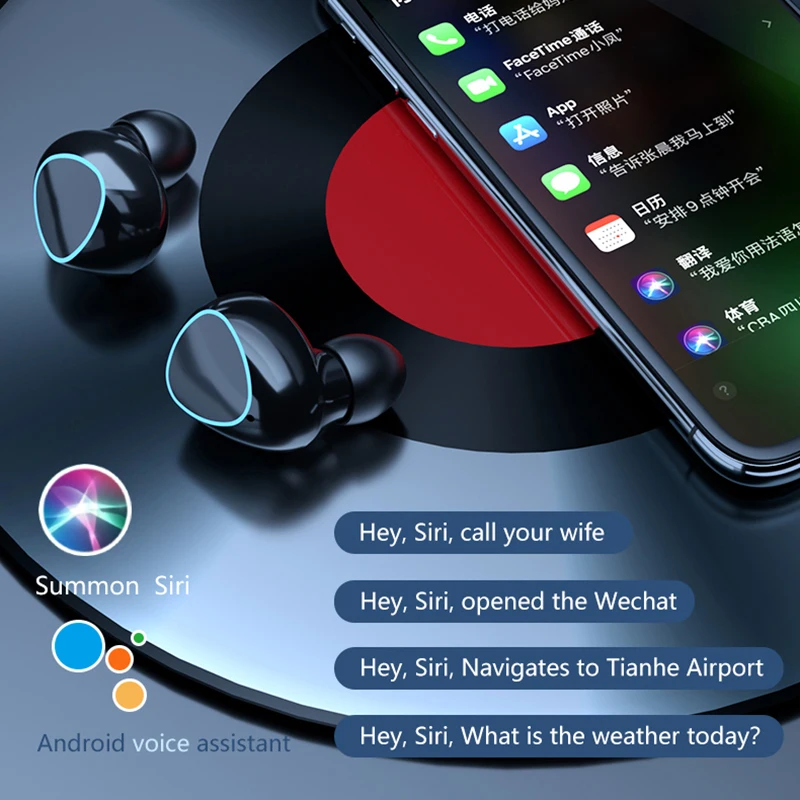 M10 TWS Wireless Bluetooth Earbuds – Deep Bass, Touch Control & Charging Case