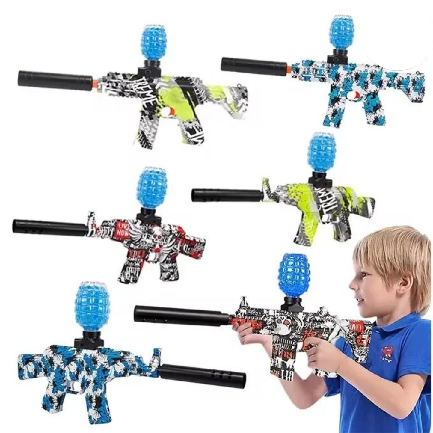 Electric Gel Ball Blaster Gun Toy – Auto Shooting Water Bead Splatter Gun for Kids & Outdoor Play