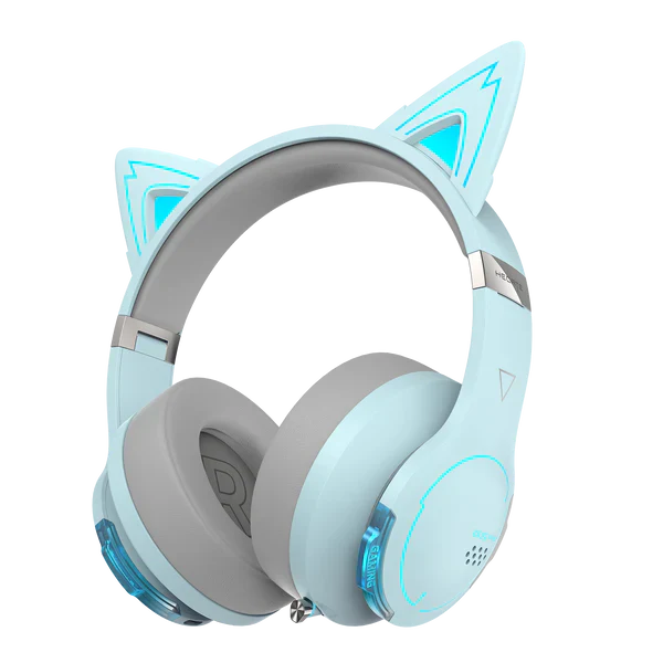 STN-28 Cat Wireless Bluetooth Headphones – LED Light Kids Headset with Mic & Deep Bass