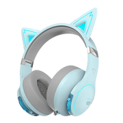 STN-28 Cat Wireless Bluetooth Headphones – LED Light Kids Headset with Mic & Deep Bass