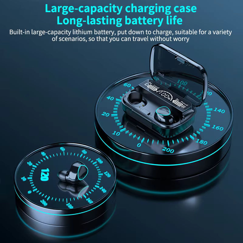 M19 Wireless Bluetooth Earbuds – In-Ear Stereo Headphones with Charging Case & Deep Bass