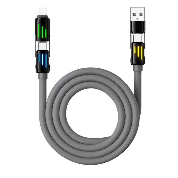 Infinix XDX15 4-in-1 240W Fast Charging Cable – Multi Connector High-Speed Charging Cable