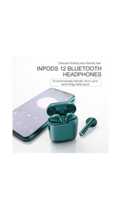 12 Double Wireless Bluetooth Earbuds – TWS In-Ear Headphones with Charging Case