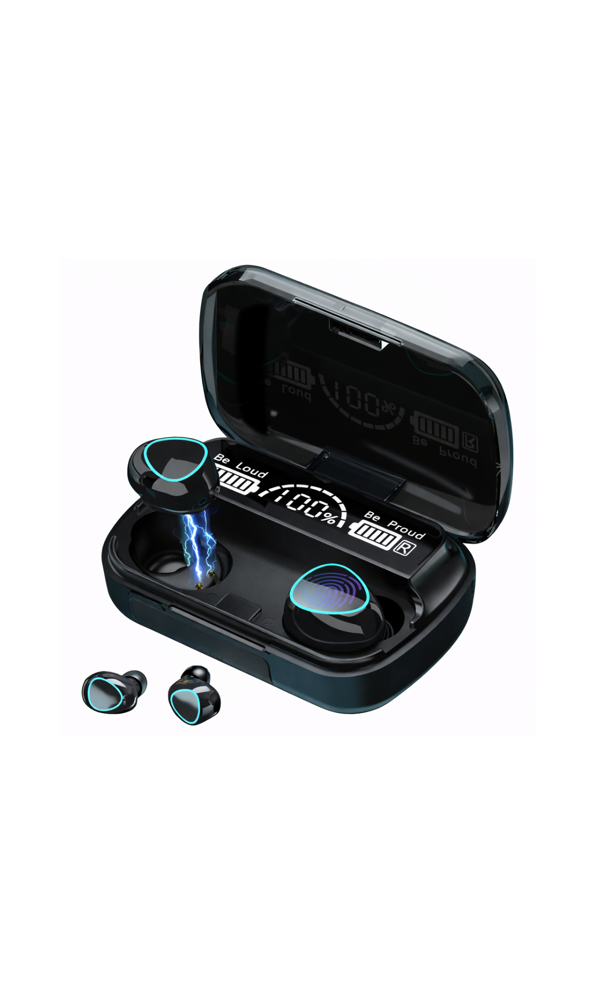 M10 TWS Wireless Bluetooth Earbuds – Deep Bass, Touch Control & Charging Case