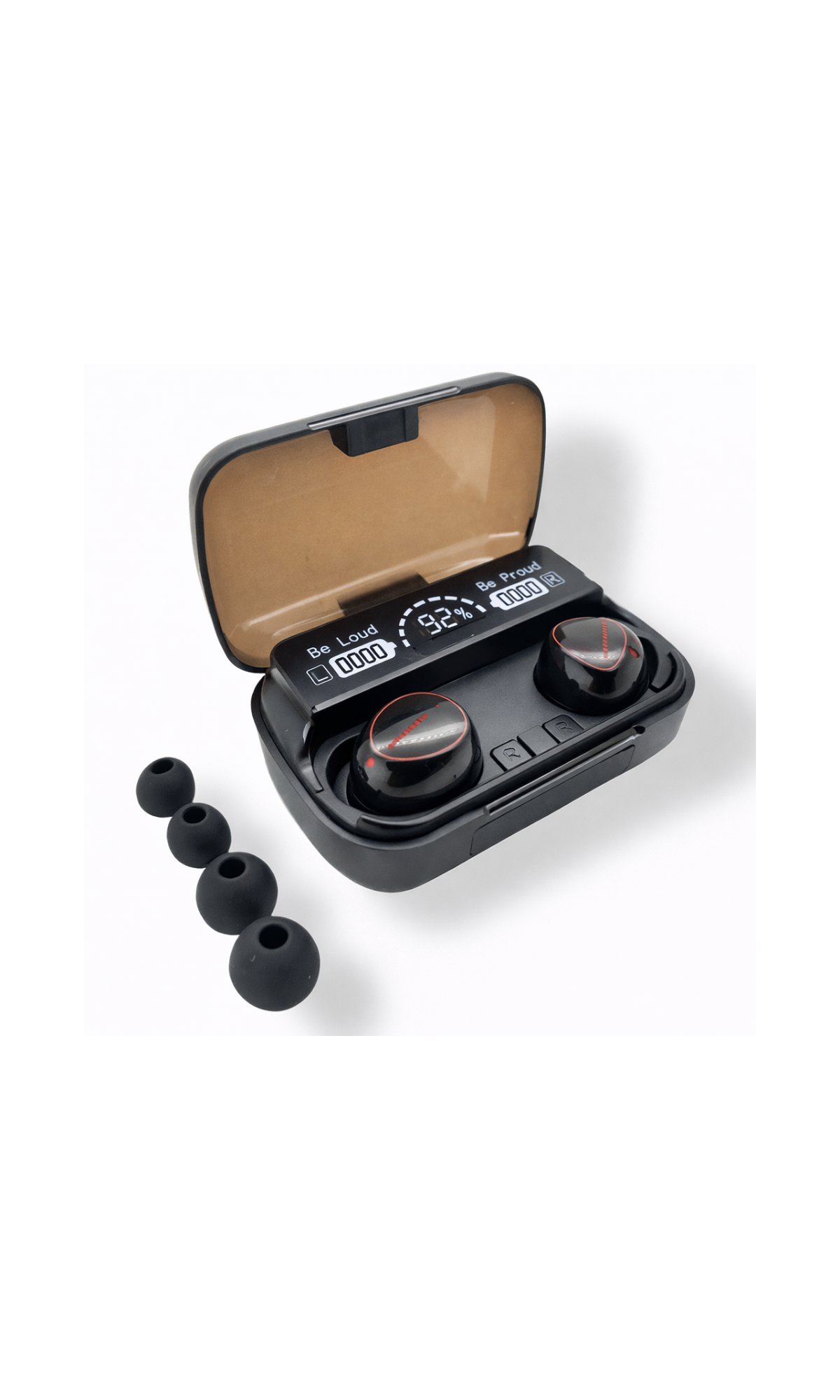 M10 TWS Wireless Bluetooth Earbuds – Deep Bass, Touch Control & Charging Case