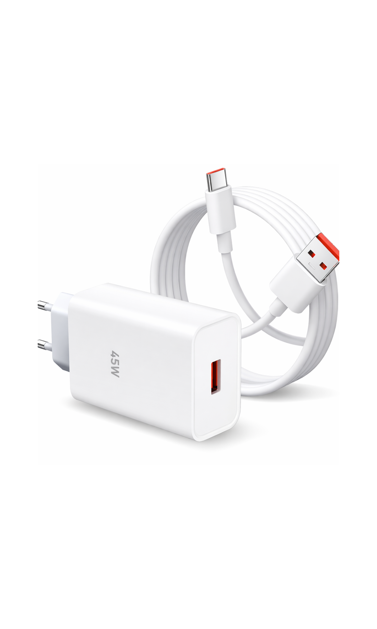 45W Fast Charger Type-C with Cable – High-Speed PD Wall Charger Adapter