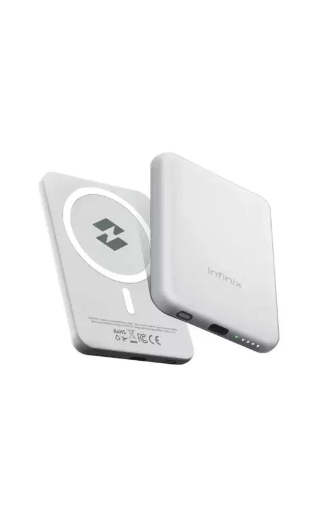 Infinix MagPower XP03 Wireless Charger – Magnetic Fast Charging Stand (White)