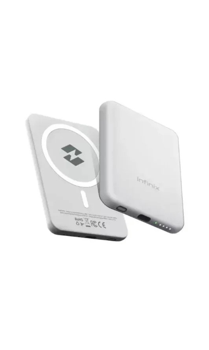 Infinix MagPower XP03 Wireless Charger – Magnetic Fast Charging Stand (White)