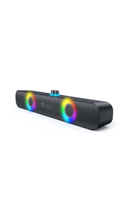 1Hora BOC241 Bluetooth Speaker with RGB Lights, Deep Bass, 2000mAh Battery & Multi-Mode Playback