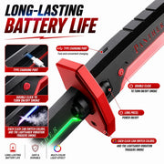 RGB Smoke Effect Katana Sword – Multi-Color LED Glowing Blade, USB Rechargeable | Anime Cosplay Toy