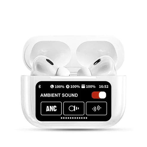 Touch Screen Smart TWS Wireless Earbuds – Bluetooth Earphones with Display Charging Case