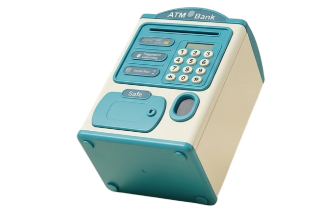 Electronic ATM Piggy Bank for Kids – Password & Fingerprint Money Saving Box