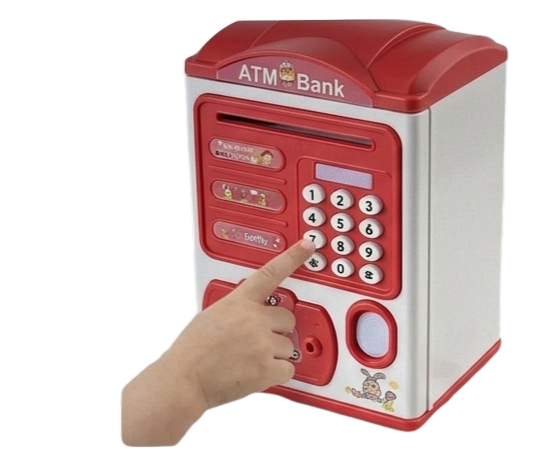 Electronic ATM Piggy Bank for Kids – Password & Fingerprint Money Saving Box