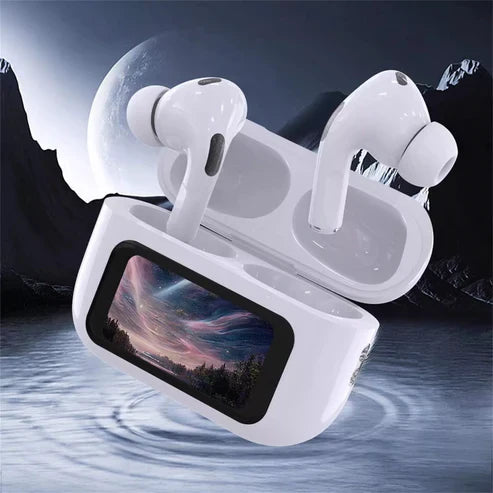 Touch Screen Smart TWS Wireless Earbuds – Bluetooth Earphones with Display Charging Case